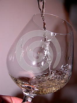 Glass and wine