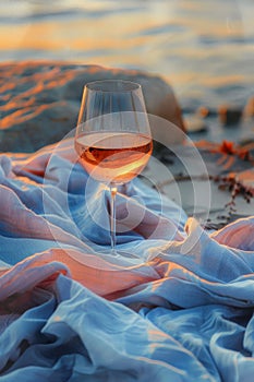 Glass of Wine on Blanket