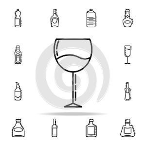 glass of wine dusk icon. Drinks & Beverages icons universal set for web and mobile