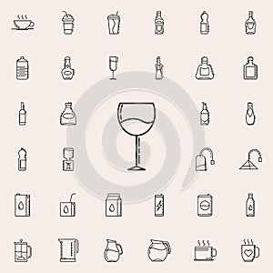 glass of wine dusk icon. Drinks & Beverages icons universal set for web and mobile