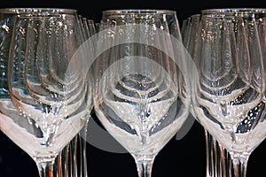 Glass wine glasses