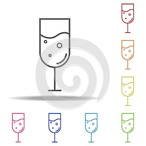 glass of wine icon. Elements of Alcohol drink in multi colored icons. Simple icon for websites, web design, mobile app, info