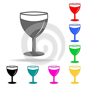 glass of wine icon. Elements of bar in multi colored icons. Premium quality graphic design icon. Simple icon for websites, web des