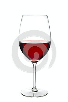 Glass of wine isolated over white