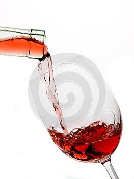 Glass of wine isolated on white