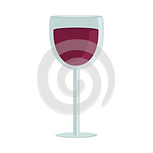 A glass of wine in the style of flat. The icon for the app.