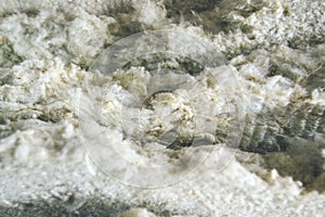 Glass wool batt macro detail