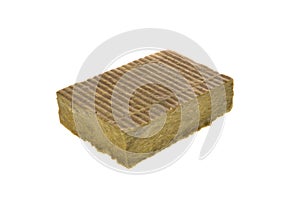 Glass wool isolated on white background