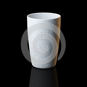 GlassCollection - White For Water. On Black Background