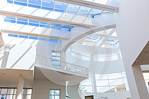 Glassed roof of modern house