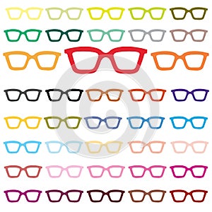 Glasses, set of 30 object