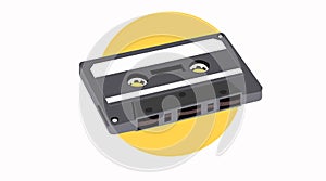Vector Isolated Illustration of a Tape Cassette.