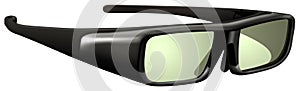 Glasses with active shutter 3D technology for HDTV