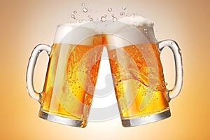 glasses of beer, AI generated