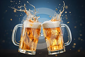 glasses of beer, AI generated