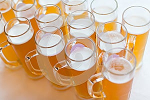 Glasses of beer