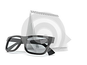 Glasses with blank calendar