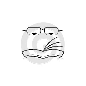 Glasses, book, Education icon. Element of biology icon for mobile concept and web apps. Hand drawn Glasses, book, Education icon