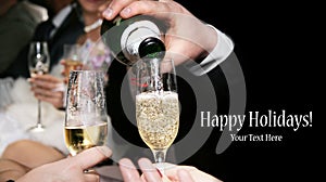 Glasses with champagne