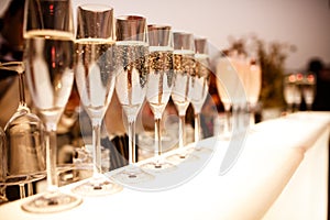 Glasses with champagne