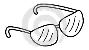 Glasses - Characterized by Black Thick Lines Vector