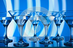 Glasses with cocktail in a nightclub