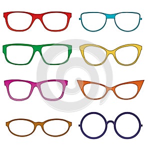 Glasses colorful - vector