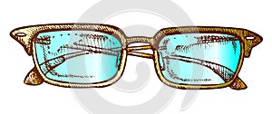 Glasses Corrective Vision Accessory Color Vector