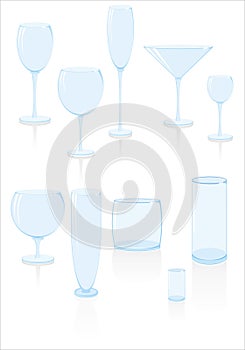 glasses for drinks and cocktail