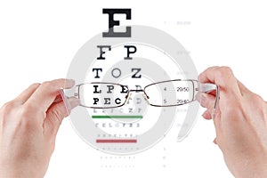 Glasses exam ophtalmologist photo