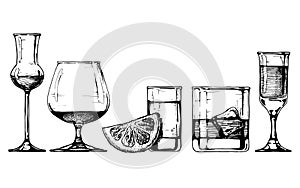 Glasses goblets set