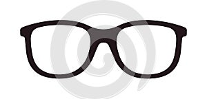 Glasses icon. Eyeglasses for nerd. Spectacles for geek. Glasses for eye. Frame for optical glass. Logo of sunglasses. Hipster