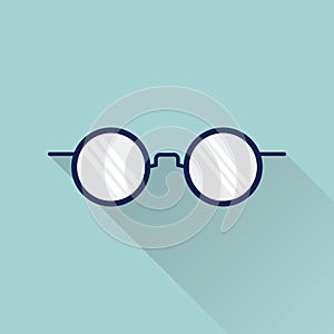 Glasses Icon Flat Design.Vector Illustration