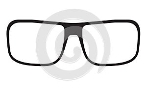 Glasses icon isolated on white background. Vector illustration