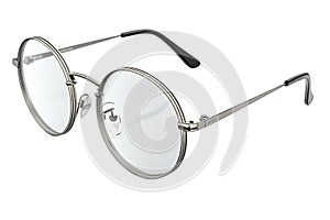 glasses isolated on white background - 3d rendering-generated by ai