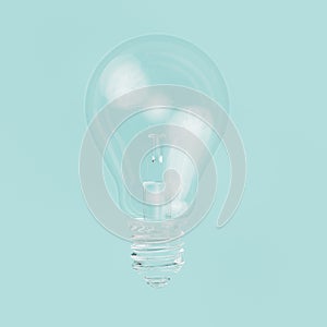 Glasses Light bulb idea concept.
