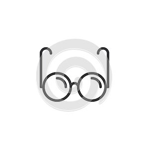 Glasses line icon