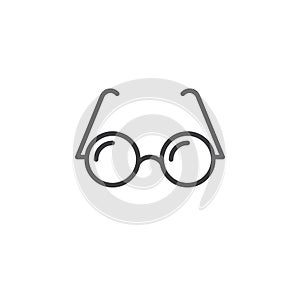 Glasses line icon, outline vector logo, linear pictogram