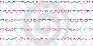 Glasses male and female seamless background pattern