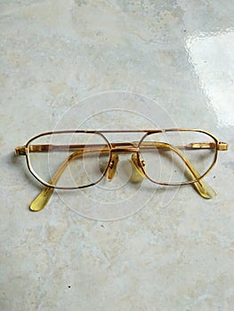 glasses for my dearest mother with a very luxurious gold color to wear photo