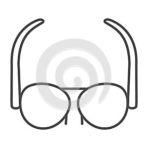 Glasses with original frame thin line icon, ophtalmology concept, eyeglasses, spectacles vector sign on white background
