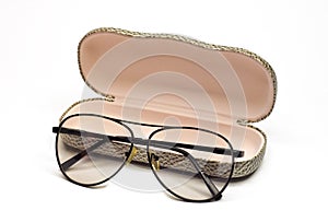 Glasses and a spectacle-case