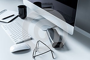 glasses and spectacle case