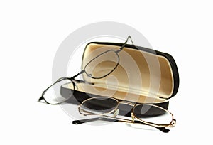 Glasses with spectale case