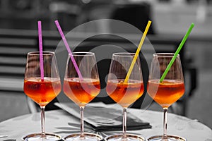 4 Glasses of spritzer