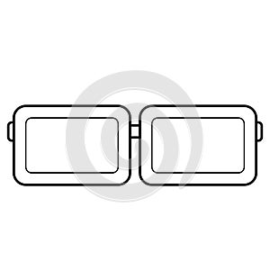 Glasses and sunglasses vector photo