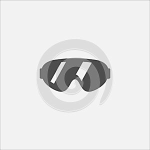 Glasses symbol flat icon for web in trendy flat style isolated on grey background