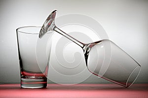 Glasses on the table