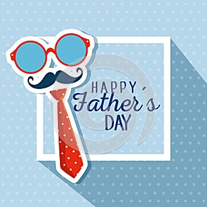 glasses with tie and mustache to card fathers day