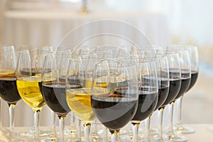 Glasses with wine photo